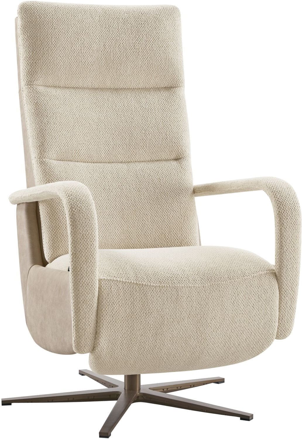 Pronto Wonen Relaxfauteuil Seduto naturel beige Beige|Wit Fauteuil
