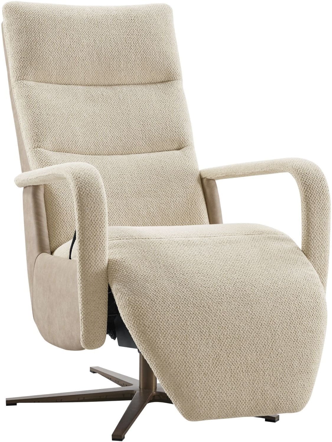 Pronto Wonen Relaxfauteuil Seduto naturel beige Beige|Wit Fauteuil