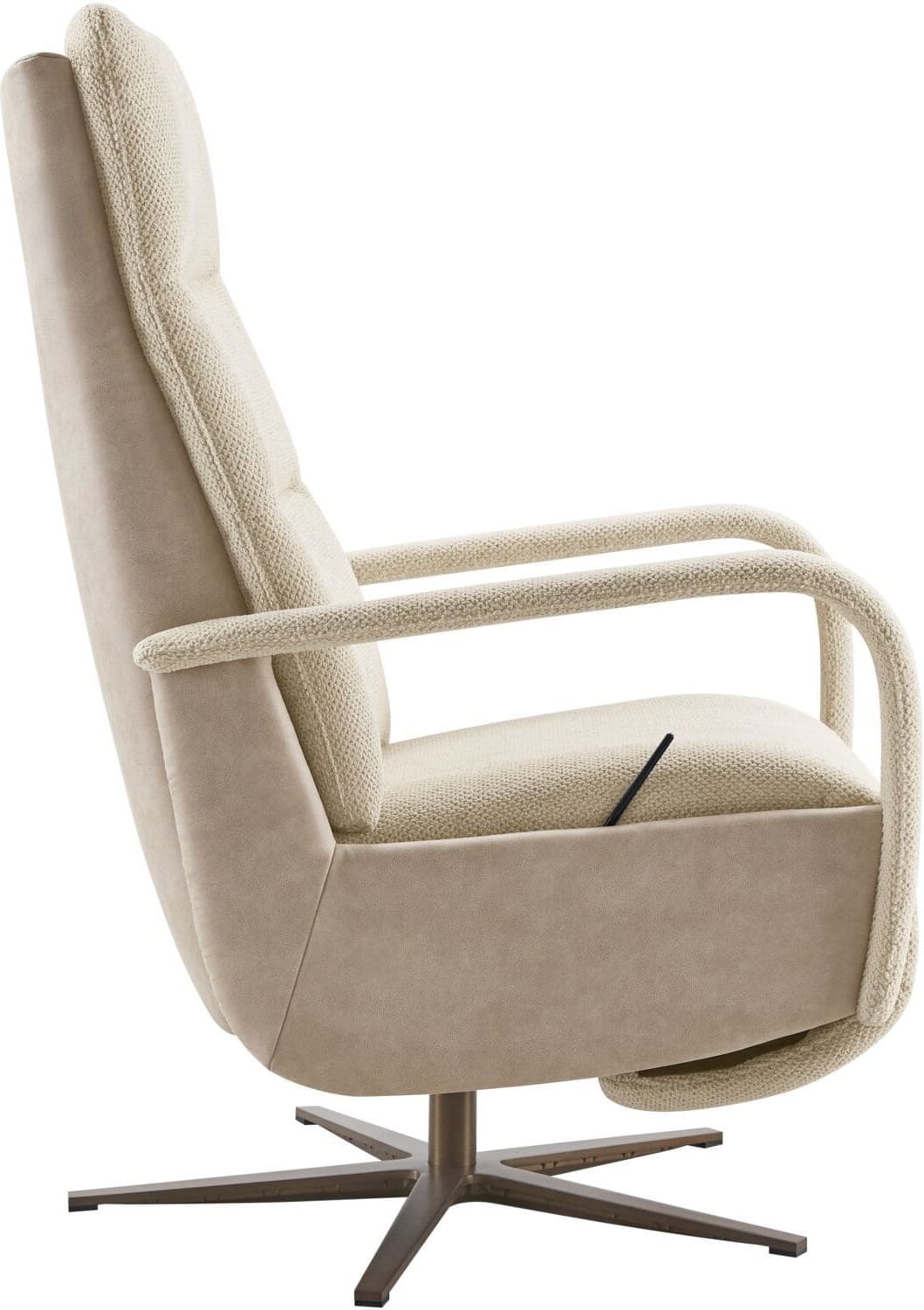 Pronto Wonen Relaxfauteuil Seduto naturel beige Beige|Wit Fauteuil