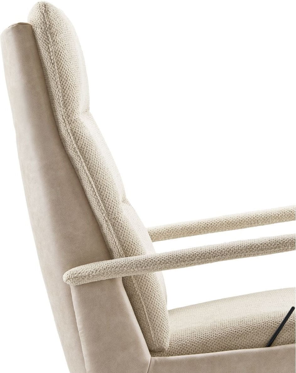 Pronto Wonen Relaxfauteuil Seduto naturel beige Beige|Wit Fauteuil