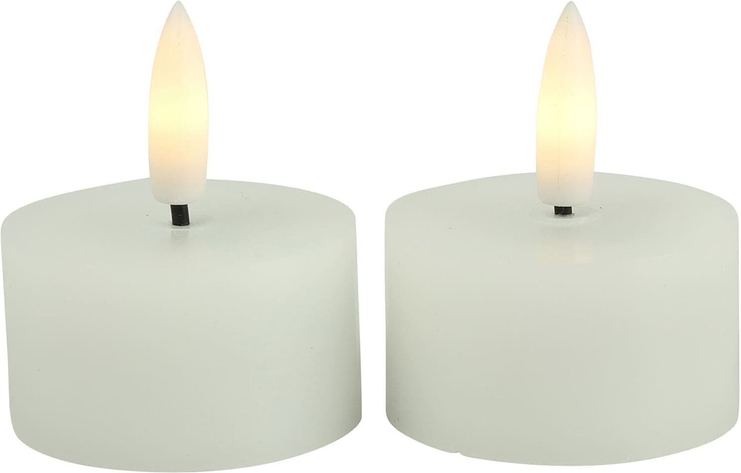 Pronto Wonen Theelicht Benevento Led wit 4 cm rond set van 2 Wit Woonaccessoire