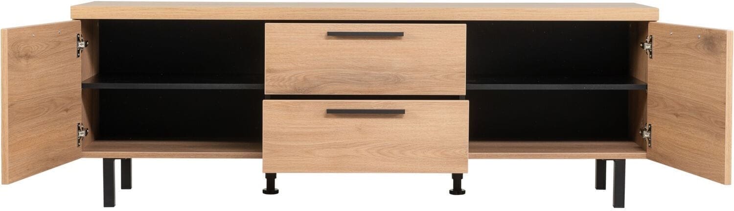 Pronto Wonen Tv-meubel Paranno 165 cm bruin Bruin Tv-meubel|Tv-dressoir