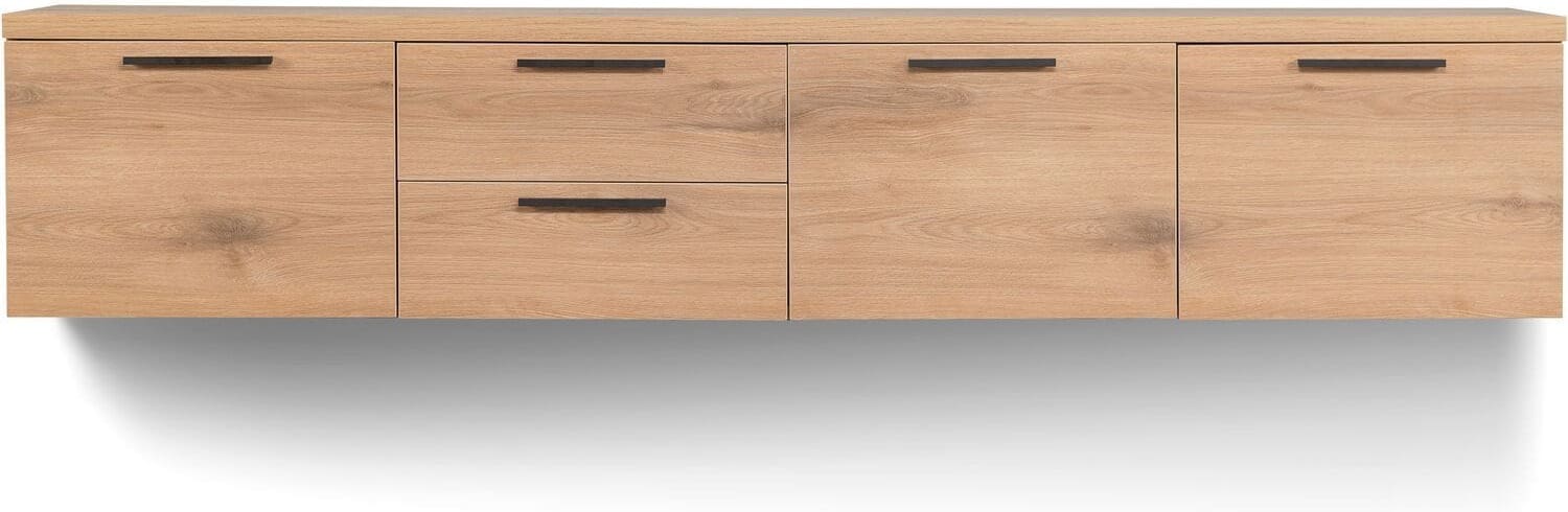 Pronto Wonen Tv-meubel Paranno 220 cm bruin Bruin Tv-meubel|Tv-dressoir