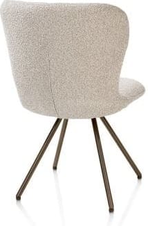 Xooon Ethan eetkamerstoel - draaibaar steelbrown - 4-poot - stof Cloudy - beige Beige Eetkamerstoel