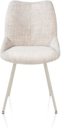 Xooon Mats eetkamerstoel - 4-pootjes - creme - Luton - creme Beige|Wit Eetkamerstoel
