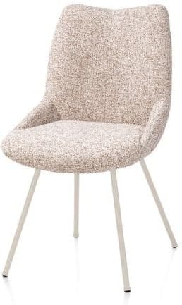 Xooon Mats eetkamerstoel - 4-pootjes - creme - Luton - koper Koper Eetkamerstoel