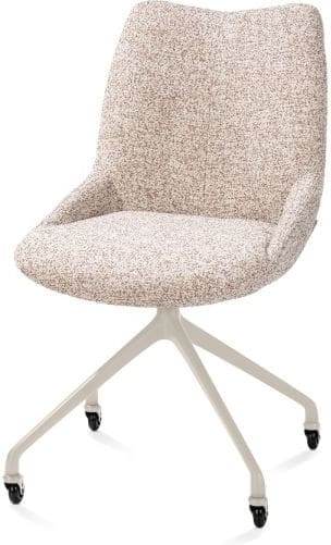 Xooon Mats eetkamerstoel - wielen - creme - Luton - koper Koper Eetkamerstoel