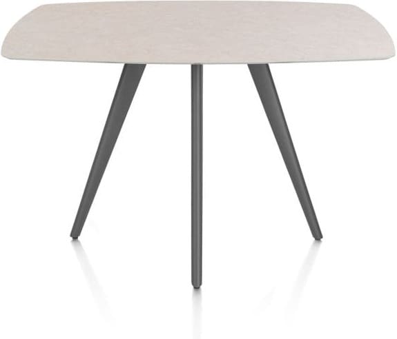 Xooon Saluti BARTAFEL OVAAL 150 X 105 CM. - 4-POOTJES - GRAPHIET - light sand Eettafel