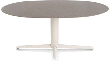 Xooon Saluti EETKAMERTAFEL ELLIPS 180 X 105 CM. - CENTRALE POOT - CRÈME - lava Bruin|Grijs|Antraciet Eettafel