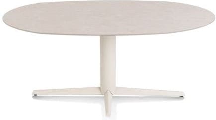 Xooon Saluti EETKAMERTAFEL ELLIPS 180 X 105 CM. - CENTRALE POOT - CRÈME - light sand Eettafel