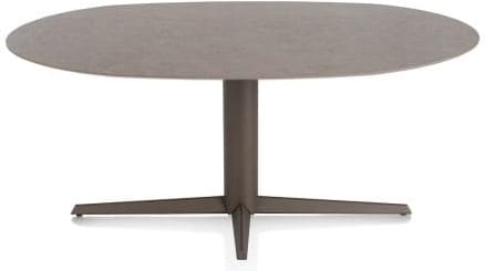 Xooon Saluti EETKAMERTAFEL ELLIPS 180 X 105 CM. - CENTRALE POOT - STEELBROWN - lava Bruin|Grijs|Antraciet Eettafel