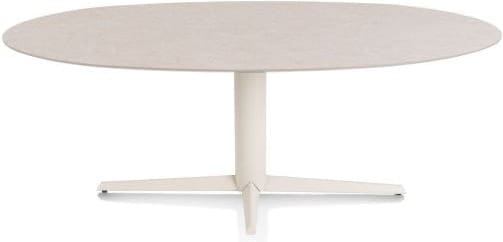 Xooon Saluti EETKAMERTAFEL ELLIPS 210 X 105 CM. - CENTRALE POOT - CRÈME - light sand Eettafel