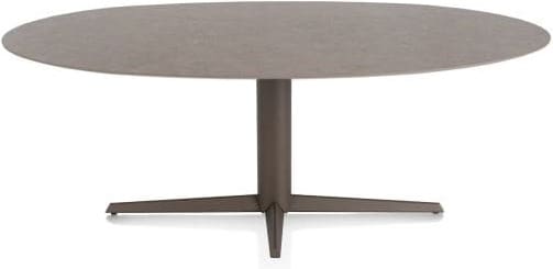 Xooon Saluti EETKAMERTAFEL ELLIPS 210 X 105 CM. - CENTRALE POOT - STEELBROWN - lava Bruin|Grijs|Antraciet Eettafel