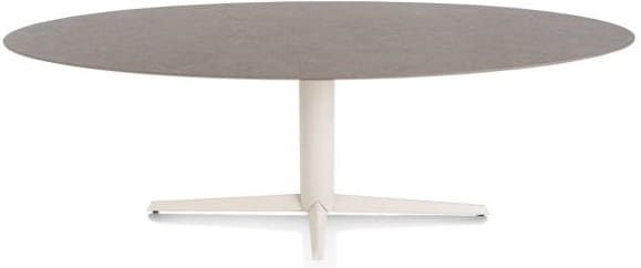 Xooon Saluti EETKAMERTAFEL ELLIPS 240 X 110 CM. - CENTRALE POOT - CRÈME - lava Bruin|Grijs|Antraciet Eettafel