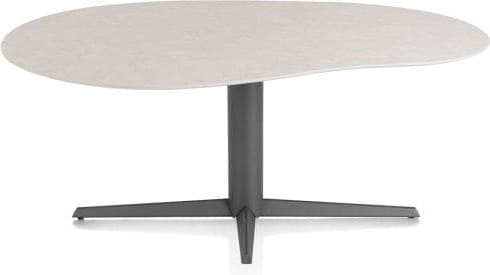 Xooon Saluti EETKAMERTAFEL ORGANISCH 180 X 120 CM. - CENTRALE POOT - GRAPHIET - light sand Eettafel