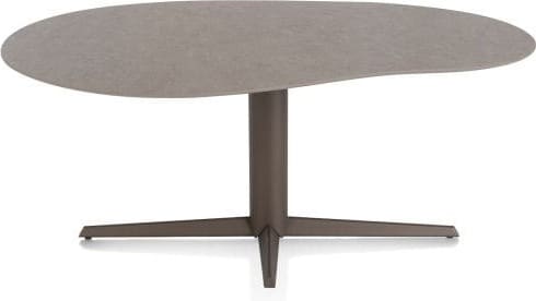 Xooon Saluti EETKAMERTAFEL ORGANISCH 180 X 120 CM. - CENTRALE POOT - STEELBROWN - lava Bruin|Grijs|Antraciet Eettafel