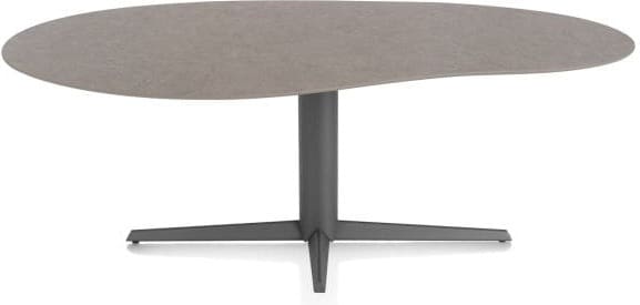 Xooon Saluti EETKAMERTAFEL ORGANISCH 210 X 120 CM. - CENTRALE POOT - GRAPHIET - lava Bruin|Grijs|Antraciet Eettafel