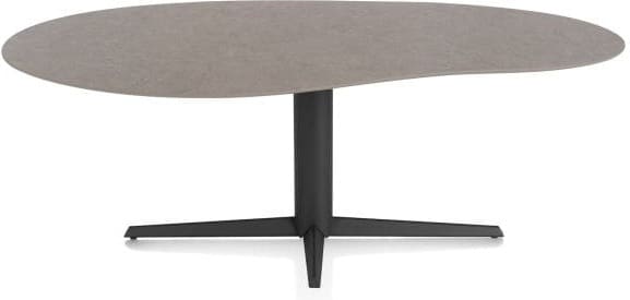 Xooon Saluti EETKAMERTAFEL ORGANISCH 210 X 120 CM. - CENTRALE POOT - ROUGH OFF BL - lava Bruin|Grijs|Antraciet Eettafel