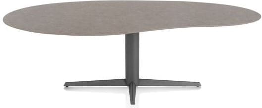 Xooon Saluti EETKAMERTAFEL ORGANISCH 240 X 120 CM. - CENTRALE POOT - GRAPHIET - lava Bruin|Grijs|Antraciet Eettafel