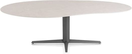 Xooon Saluti EETKAMERTAFEL ORGANISCH 240 X 120 CM. - CENTRALE POOT - GRAPHIET - light sand Eettafel