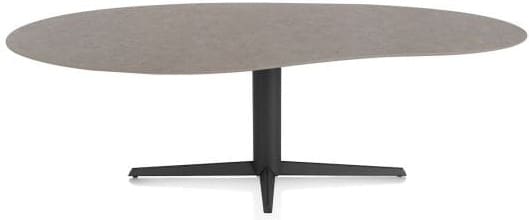 Xooon Saluti EETKAMERTAFEL ORGANISCH 240 X 120 CM. - CENTRALE POOT - ROUGH OFF BL - lava Bruin|Grijs|Antraciet Eettafel