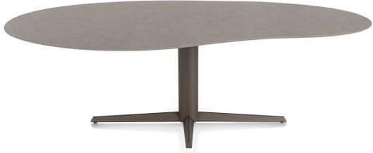Xooon Saluti EETKAMERTAFEL ORGANISCH 240 X 120 CM. - CENTRALE POOT - STEELBROWN - lava Bruin|Grijs|Antraciet Eettafel