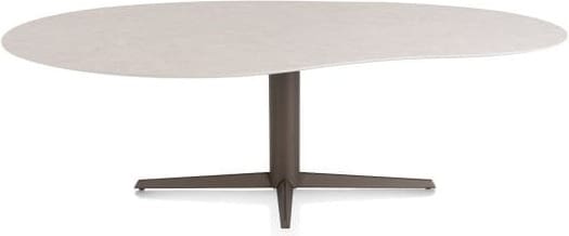 Xooon Saluti EETKAMERTAFEL ORGANISCH 240 X 120 CM. - CENTRALE POOT - STEELBROWN - light sand Eettafel