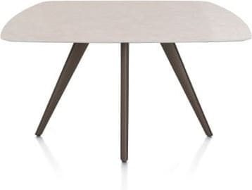 Xooon Saluti EETKAMERTAFEL OVAAL 150 X 105 CM. - 4-POOTJES - STEELBROWN - light sand Eettafel