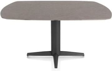 Xooon Saluti EETKAMERTAFEL OVAAL 150 X 105 CM. - CENTRALE POOT - ROUGH OFF BLACK - lava Bruin|Grijs|Antraciet Eettafel