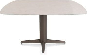 Xooon Saluti EETKAMERTAFEL OVAAL 150 X 105 CM. - CENTRALE POOT - STEELBROWN - light sand Eettafel