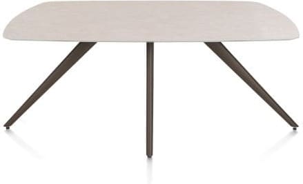 Xooon Saluti EETKAMERTAFEL OVAAL 180 X 105 CM. - 4-POOTJES - STEELBROWN - light sand  Eettafel