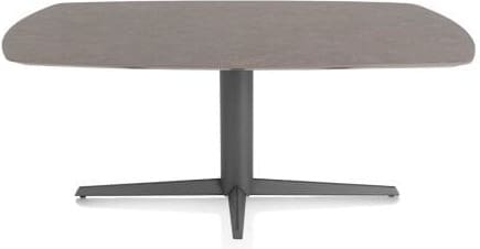 Xooon Saluti EETKAMERTAFEL OVAAL 180 X 105 CM. - CENTRALE POOT - GRAPHIET - lava Bruin|Grijs|Antraciet Eettafel