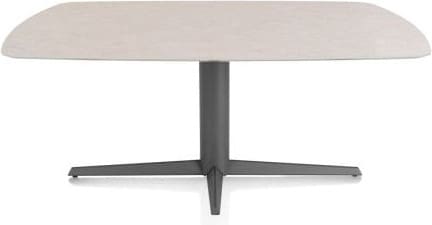 Xooon Saluti EETKAMERTAFEL OVAAL 180 X 105 CM. - CENTRALE POOT - GRAPHIET - light sand  Eettafel