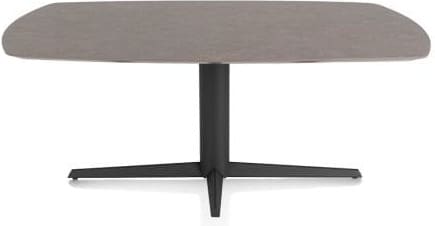 Xooon Saluti EETKAMERTAFEL OVAAL 180 X 105 CM. - CENTRALE POOT - ROUGH OFF BLACK - lava Bruin|Grijs|Antraciet Eettafel