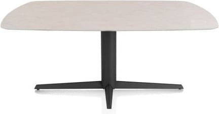 Xooon Saluti EETKAMERTAFEL OVAAL 180 X 105 CM. - CENTRALE POOT - ROUGH OFF BLACK - light sand  Eettafel