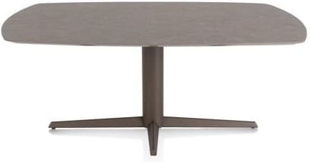 Xooon Saluti EETKAMERTAFEL OVAAL 180 X 105 CM. - CENTRALE POOT - STEELBROWN - lava Bruin|Grijs|Antraciet Eettafel