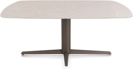 Xooon Saluti EETKAMERTAFEL OVAAL 180 X 105 CM. - CENTRALE POOT - STEELBROWN - light sand  Eettafel