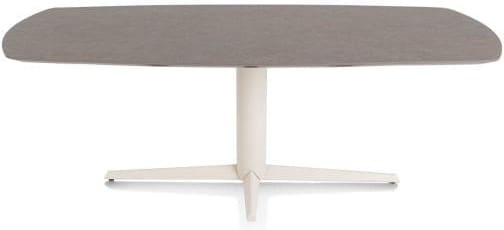 Xooon Saluti EETKAMERTAFEL OVAAL 210 X 105 CM. - CENTRALE POOT - CRÈME - lava Bruin|Grijs|Antraciet Eettafel
