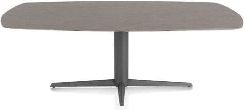 Xooon Saluti EETKAMERTAFEL OVAAL 210 X 105 CM. - CENTRALE POOT - GRAPHIET - lava Bruin|Grijs|Antraciet Eettafel