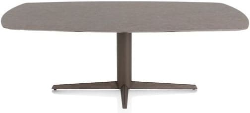 Xooon Saluti EETKAMERTAFEL OVAAL 210 X 105 CM. - CENTRALE POOT - STEELBROWN - lava Bruin|Grijs|Antraciet Eettafel