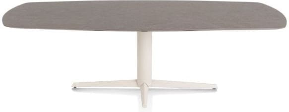 Xooon Saluti EETKAMERTAFEL OVAAL 240 X 110 CM. - CENTRALE POOT - CRÈME - lava Bruin|Grijs|Antraciet Eettafel