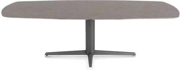 Xooon Saluti EETKAMERTAFEL OVAAL 240 X 110 CM. - CENTRALE POOT - GRAPHIET - lava Bruin|Grijs|Antraciet Eettafel