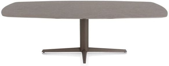 Xooon Saluti EETKAMERTAFEL OVAAL 240 X 110 CM. - CENTRALE POOT - STEELBROWN - lava Bruin|Grijs|Antraciet Eettafel