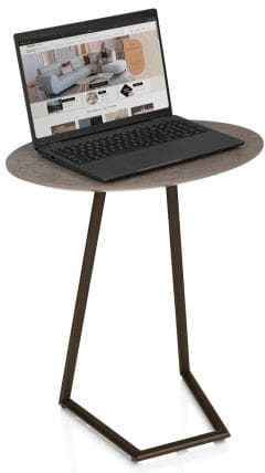 Xooon Salutina laptop tafeltje - steelbrown Bruin|Grijs|Antraciet Bijzettafel