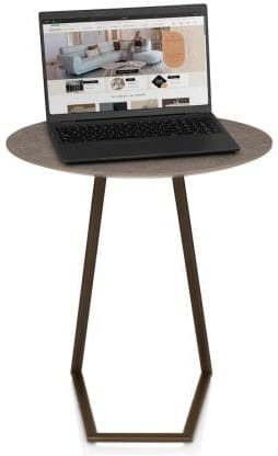 Xooon Salutina laptop tafeltje - steelbrown Bruin|Grijs|Antraciet Bijzettafel