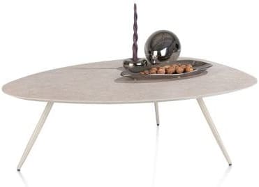 Xooon Salutina salontafel 110 x 80 cm - 3 pootjes - crème Bijzettafel