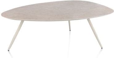 Xooon Salutina salontafel 110 x 80 cm - 3 pootjes - crème Bijzettafel