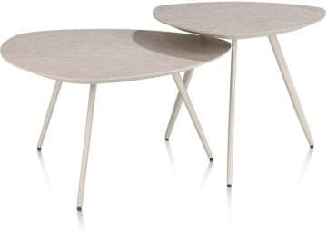 Xooon Salutina salontafel 53 x 53 cm - 3 pootjes - crème Bijzettafel