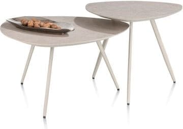 Xooon Salutina salontafel 68 x 68 cm - 3 pootjes - crème Bijzettafel