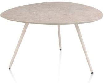 Xooon Salutina salontafel 68 x 68 cm - 3 pootjes - crème Bijzettafel